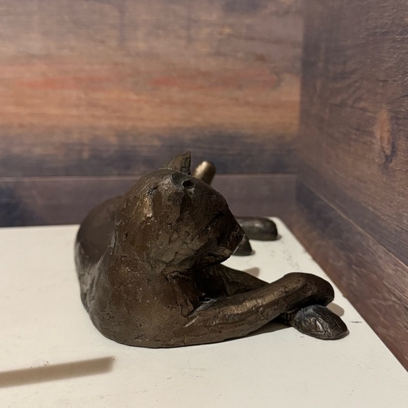 Two FIRTH Sculptures YUM-YUM Cat Sitting & Tinkerbell Paul Jenkins Feline - Picture 9 of 12